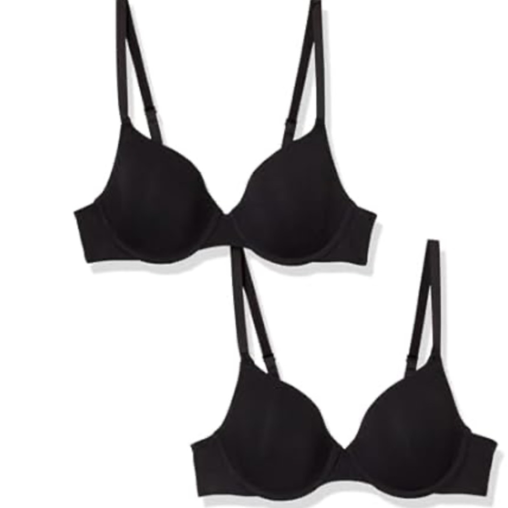 Set of two 36D PADDED Underwire AMAZON BRAND BRAS - Essentials T-Shirt Bras